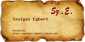 Szolgai Egbert névjegykártya